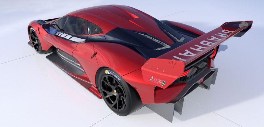 Brabham BT62 Rear Quarter View Red