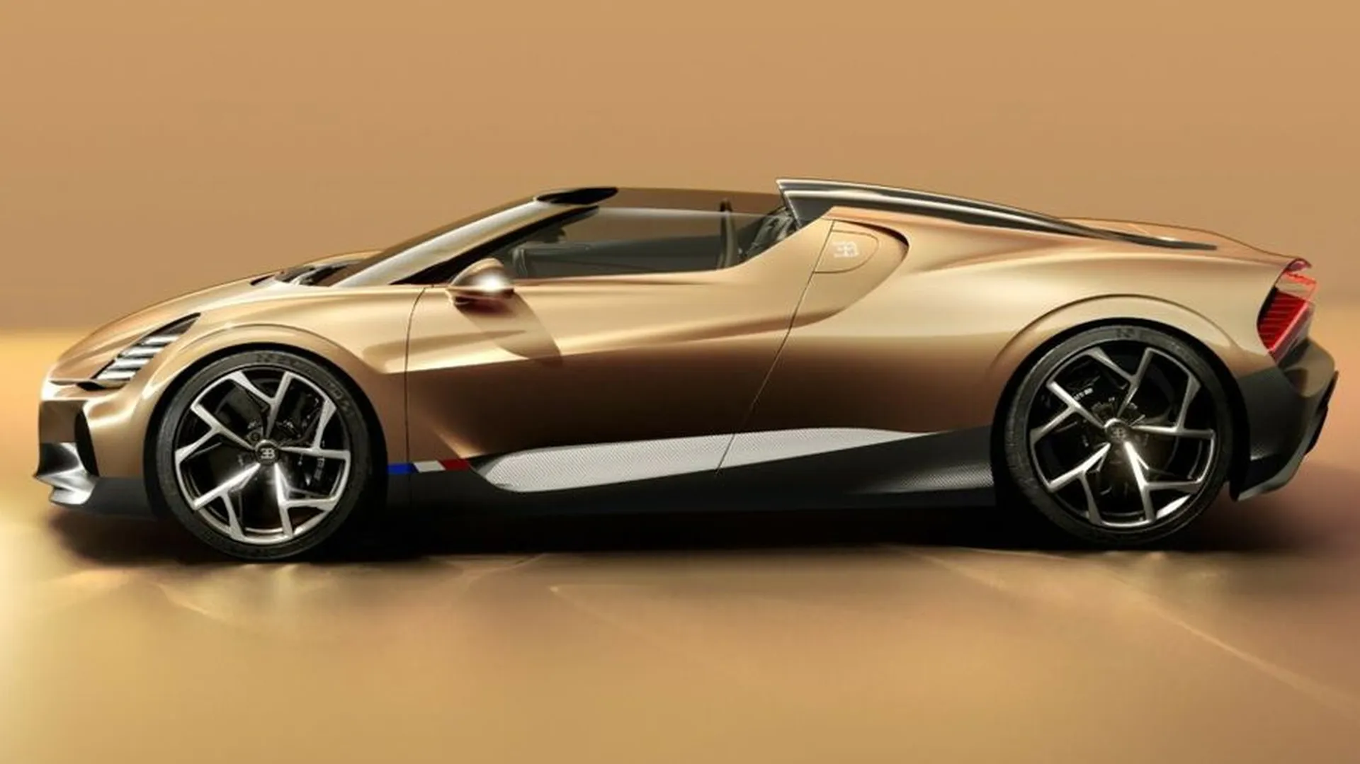 El Bugatti Mistral también se viste de oro
