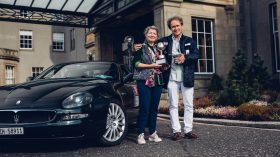 Maserati International Rally 2019 Gleneagles Hotel Winners of the Peter Martin Trophy with their Maserati Coupé