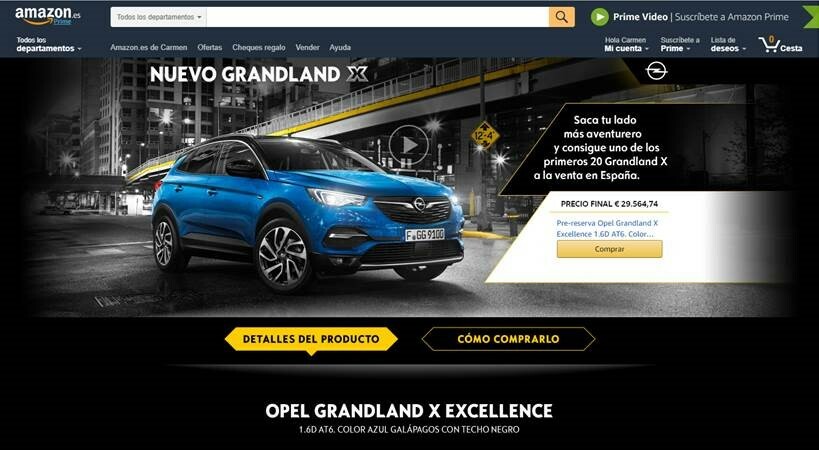Opel Grandland X en Amazon