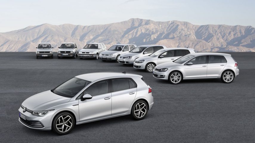 Volkswagen Golf generaciones 1 a 8 escalera