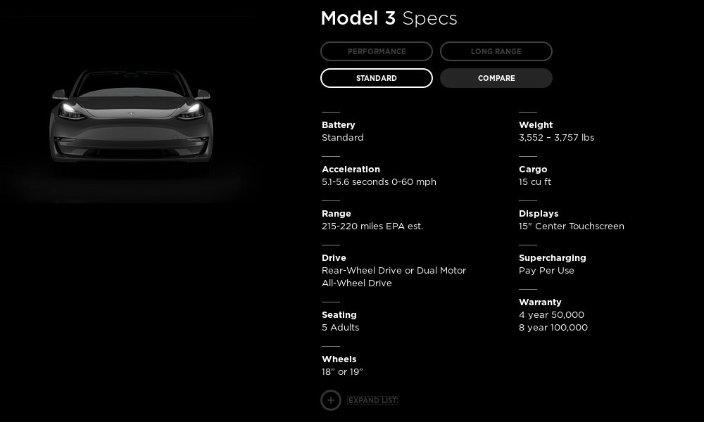 Tesla Model 3 Standard