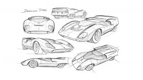 De Tomaso P70 Sketch