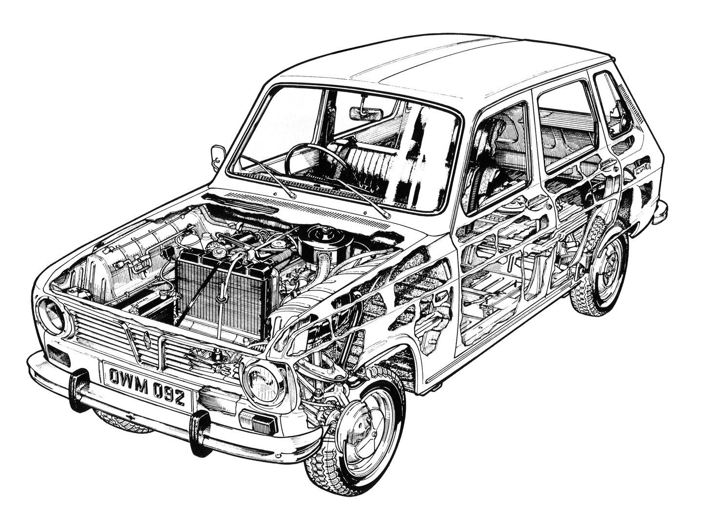 Renault 6 1968 esquema