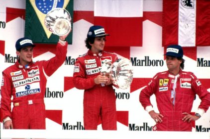 Ayrton Senna podio Honda 1
