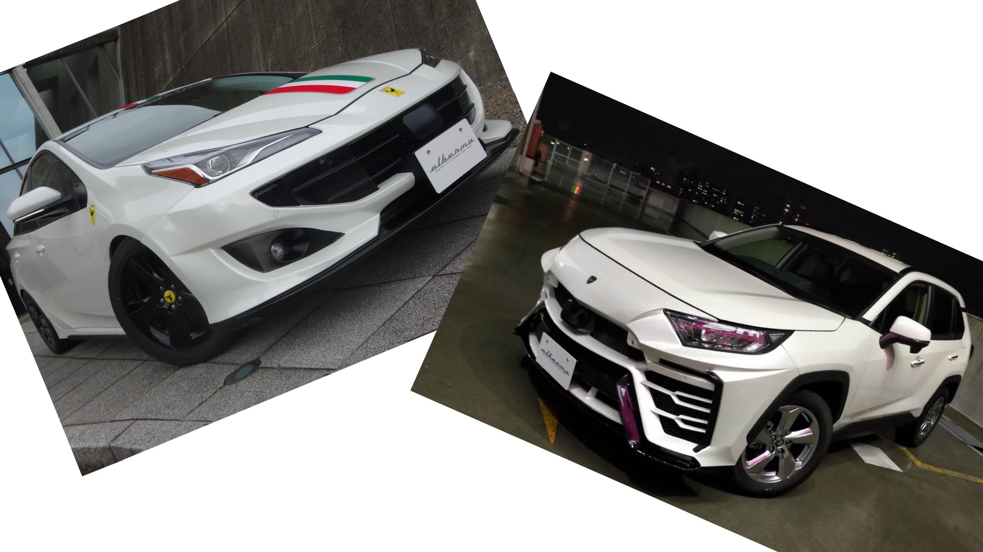 ¿Cuál te gusta más? ¿El “Lamborghini” RAV4 o el “Ferrari” Prius?