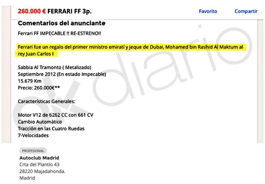 Anuncio Ferrari FF 8402 HMH