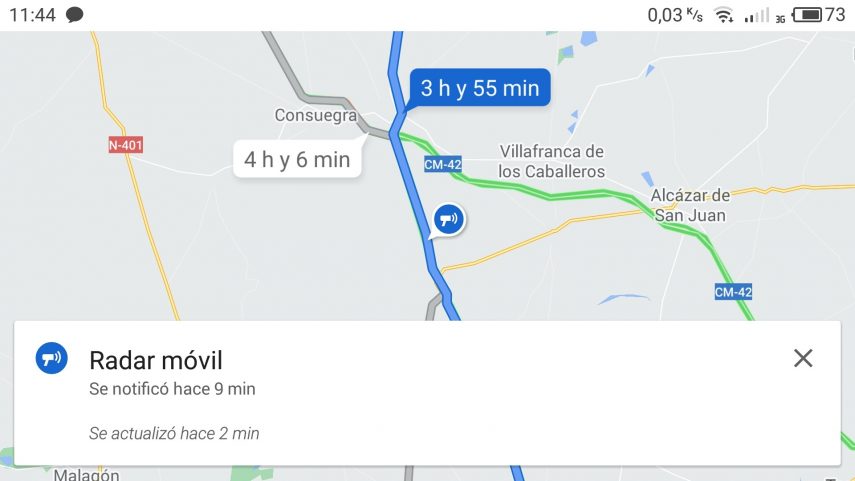 Google Maps radares