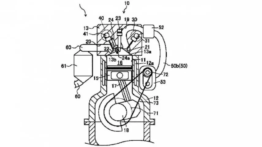 ¿Un motor de dos tiempos patentado por Mazda?