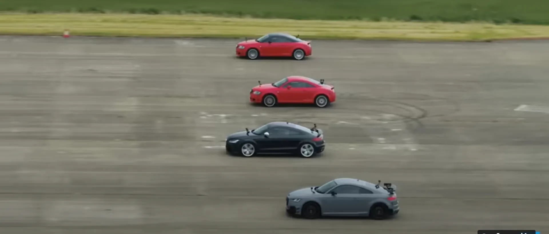 Duelo al esprint entre las tres generaciones del Audi TT
