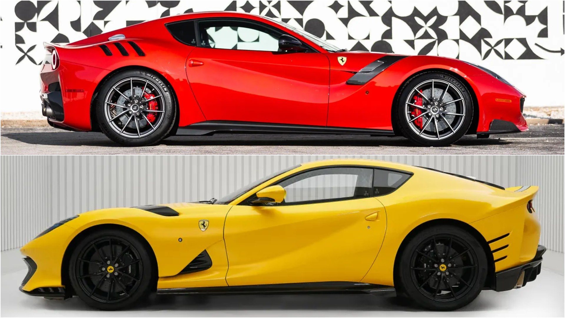 Un Ferrari F12 tdf y un Ferrari 812 Competizione a la venta, ¿con cuál te quedas?