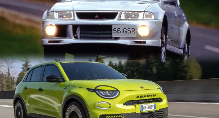 Mitsubishi EVO vs Abarth eléctrico