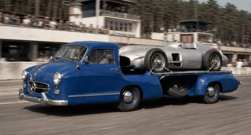 Camión del Mercedes Benz 300SL histórico eR Junio 2026