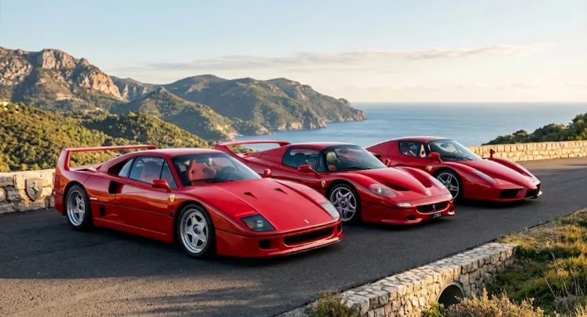 Ferrari F40, Ferrari F50 y Enzo