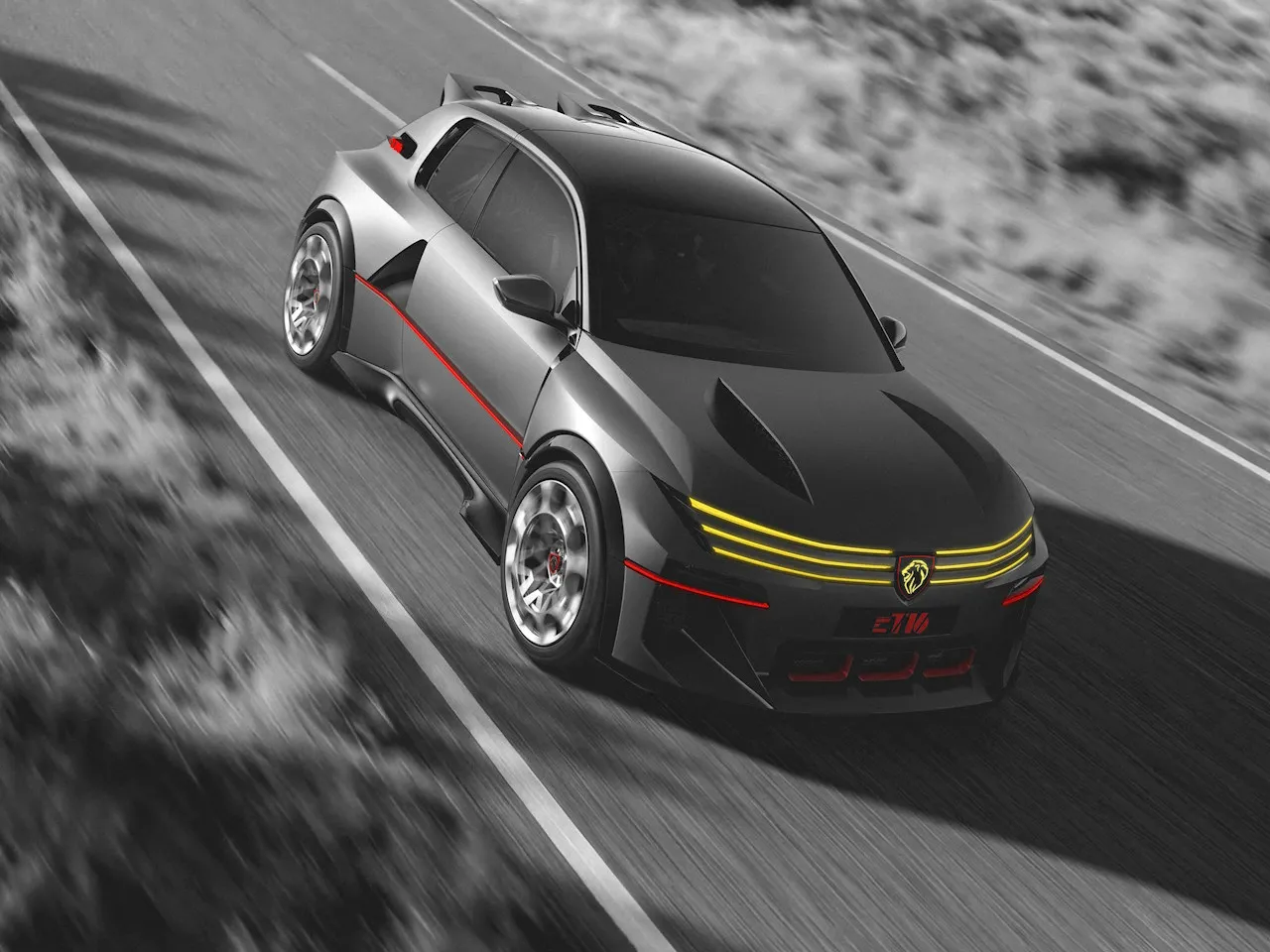Peugeot E-T16 Concept: un salvaje homenaje eléctrico de 816 caballos al mítico 205 del Grupo B